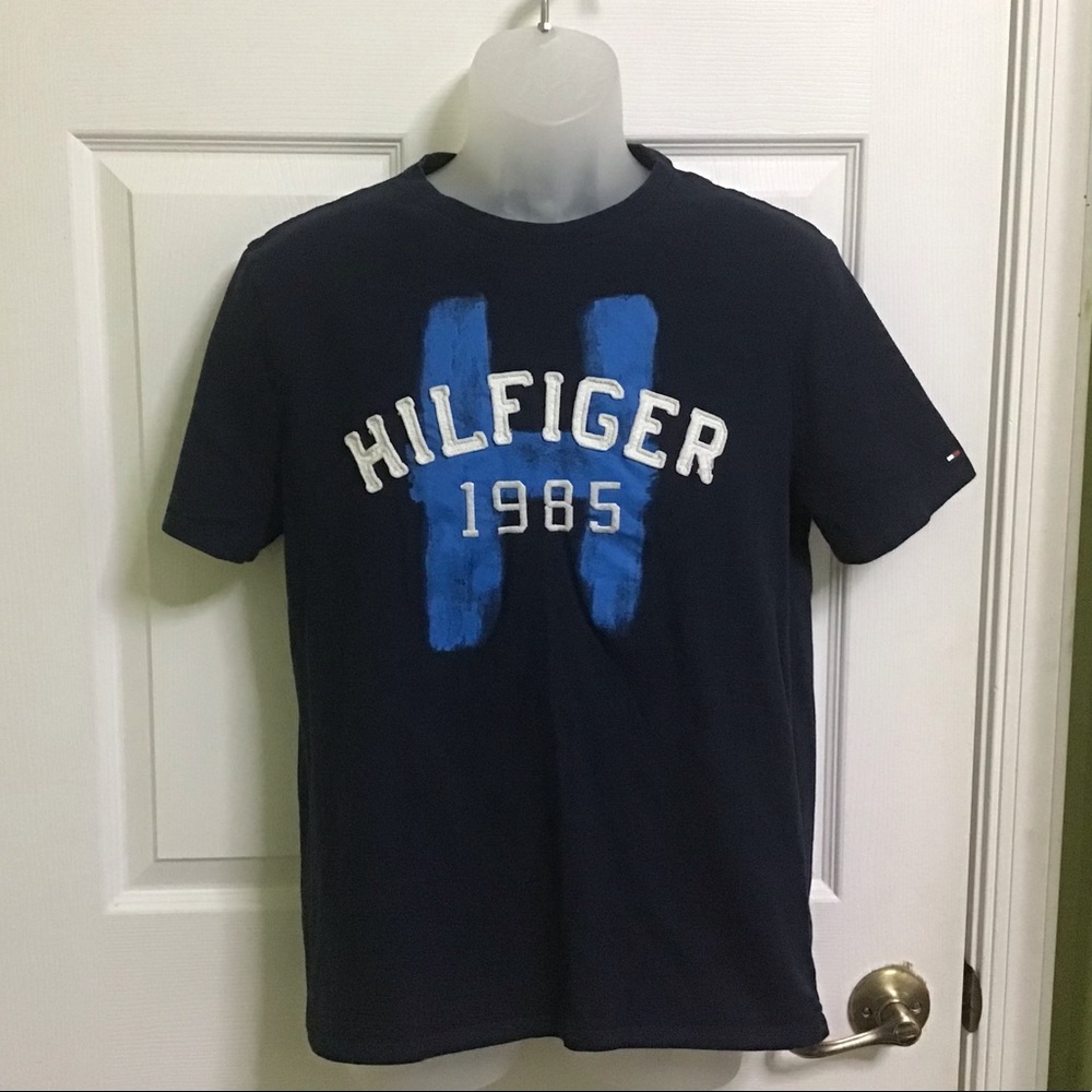 Tommy Hilfiger Men’s Short Sleeve Navy T-Shirt Med
